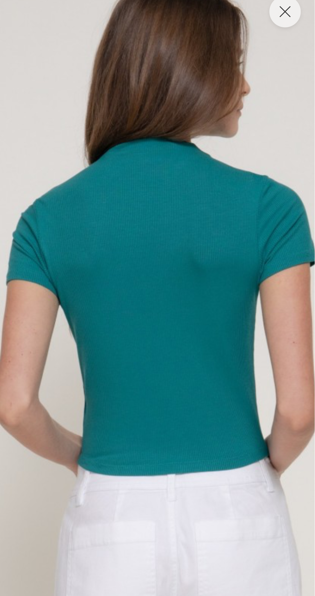 Green Ribbed Top