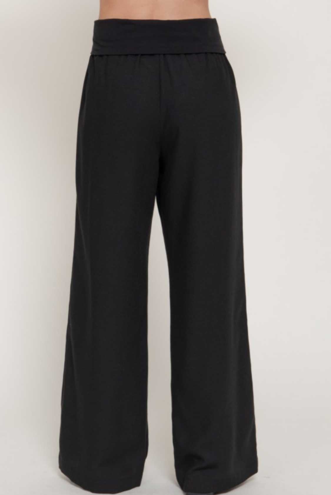 Fold over linen pants