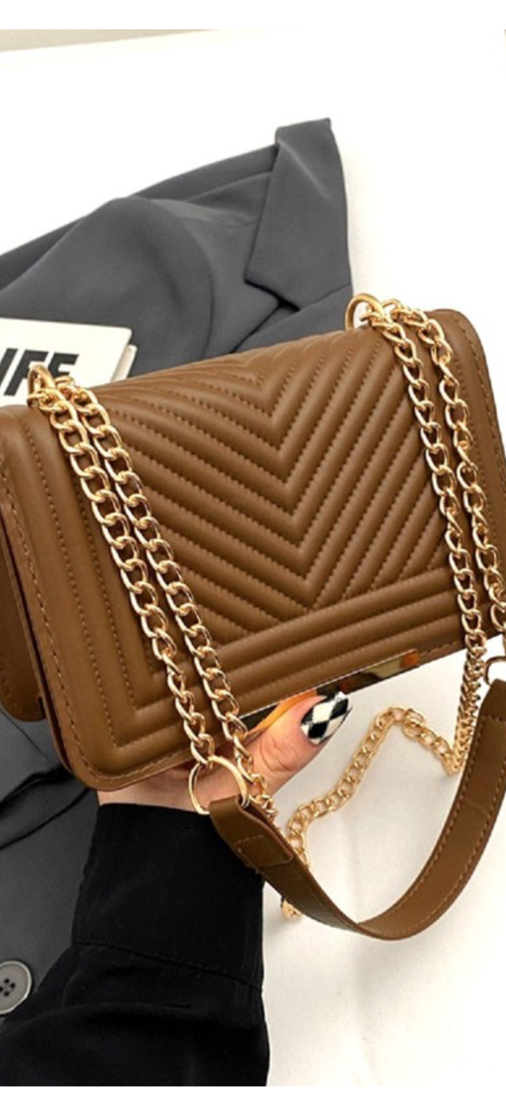 Chevron Shoulder Bag
