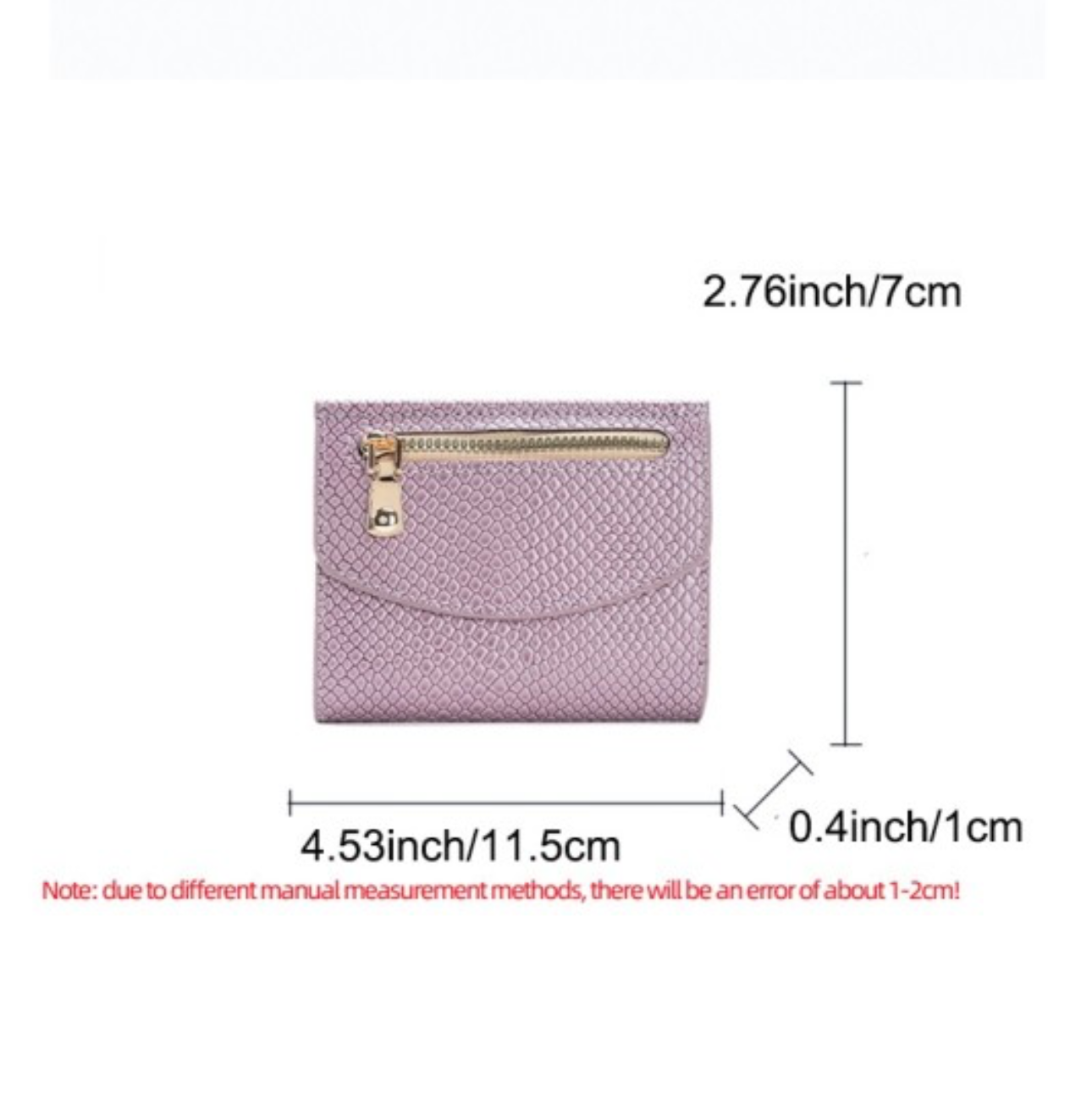 Crodile vegan leather trifold wallet