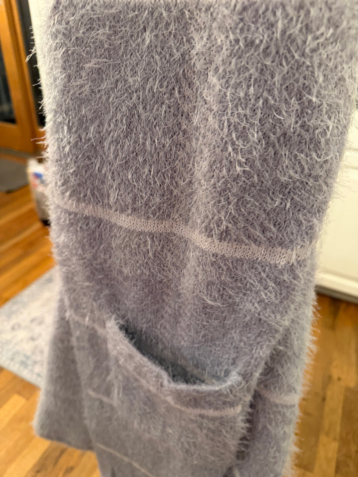 Gray snuggle cardi