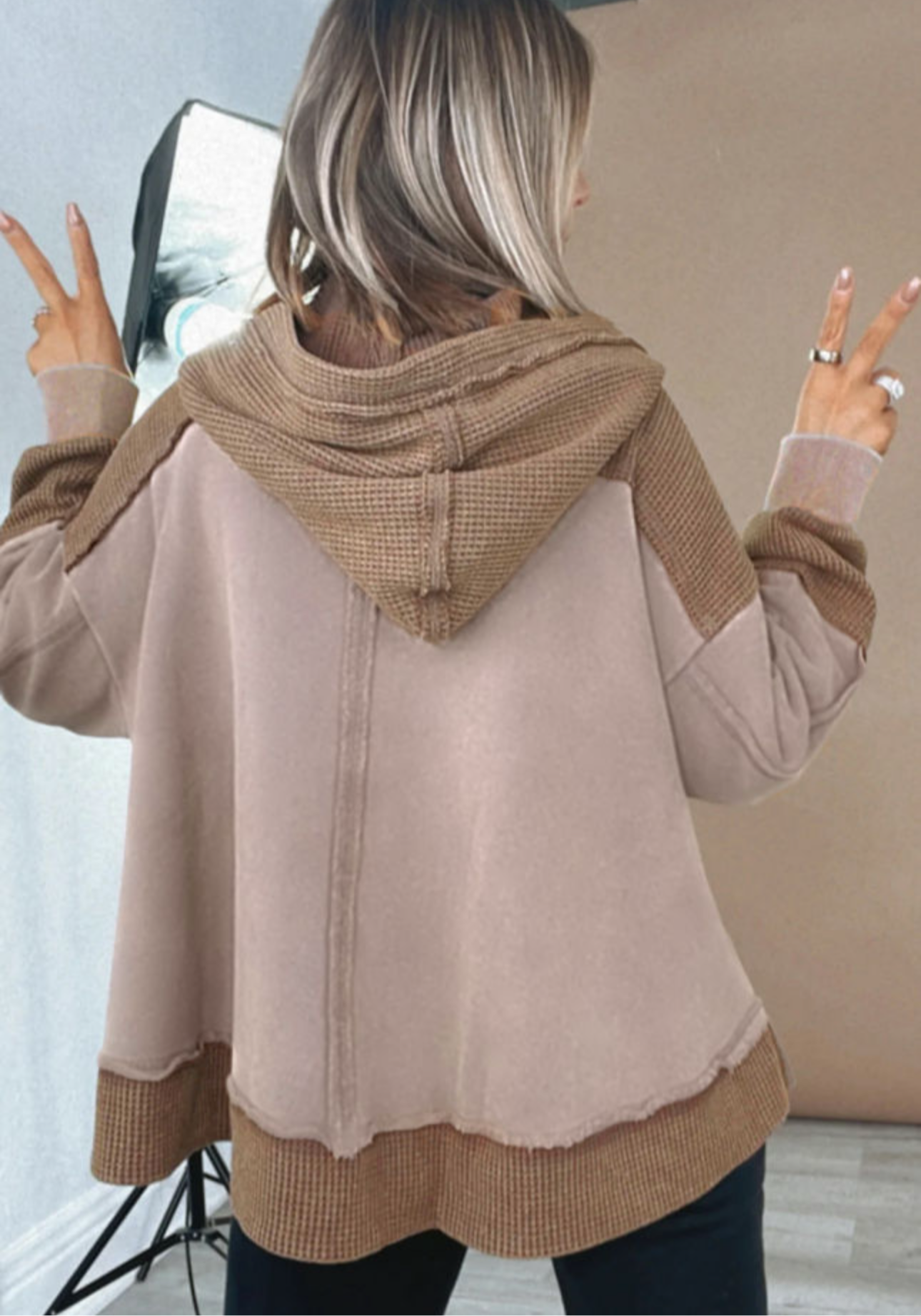 Fashionably waffle knit