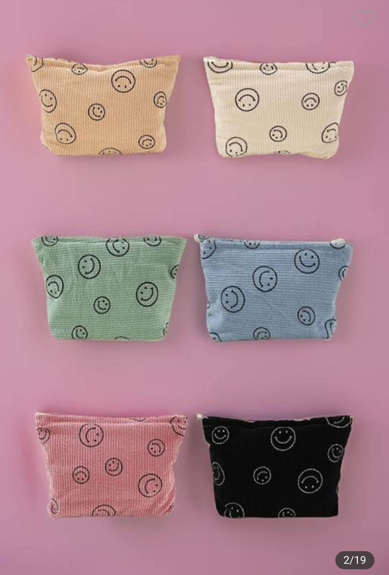 smiley cosmetic cases