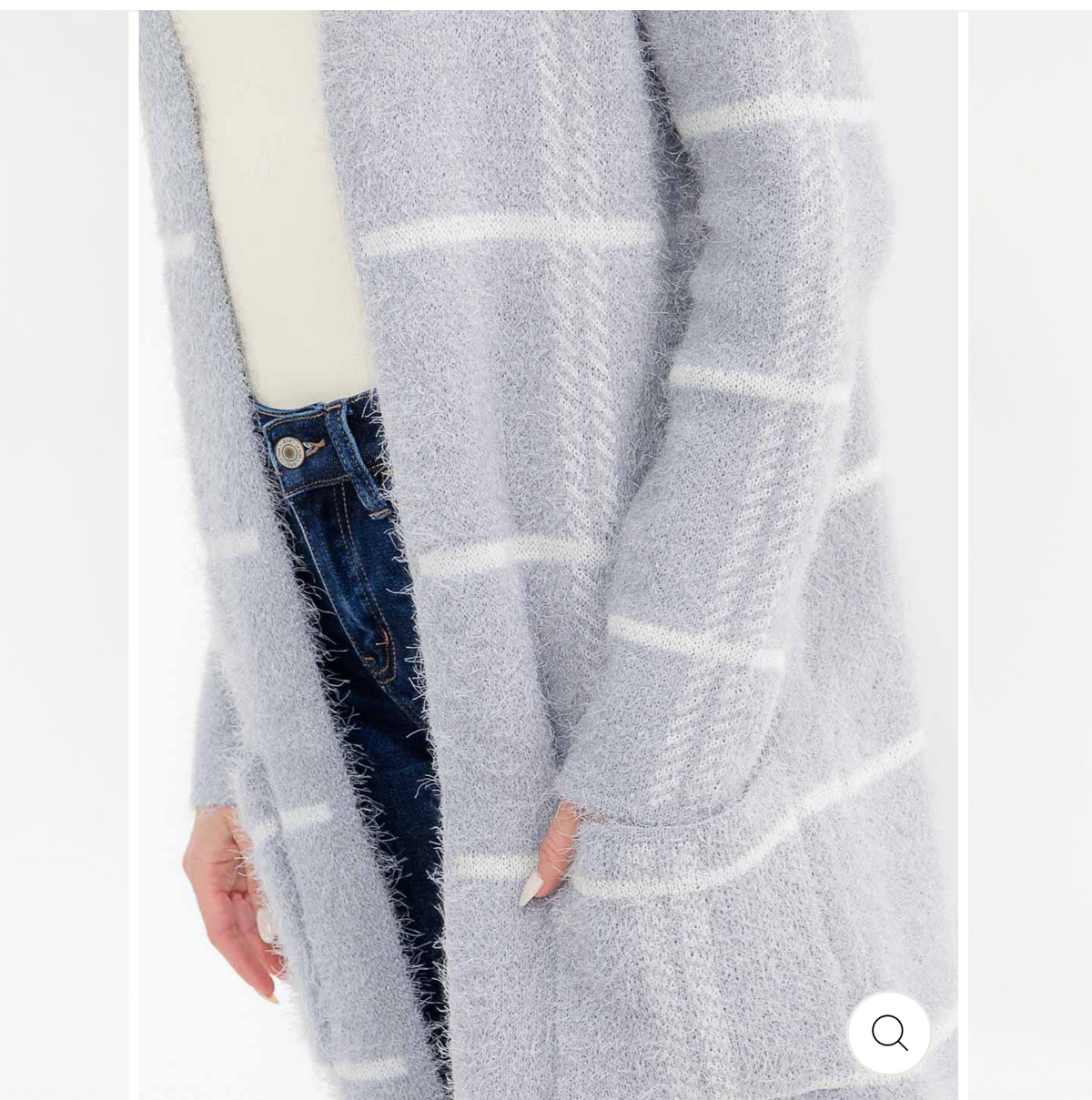 Gray snuggle cardi