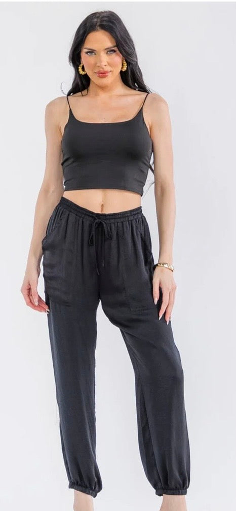 Satin joggers