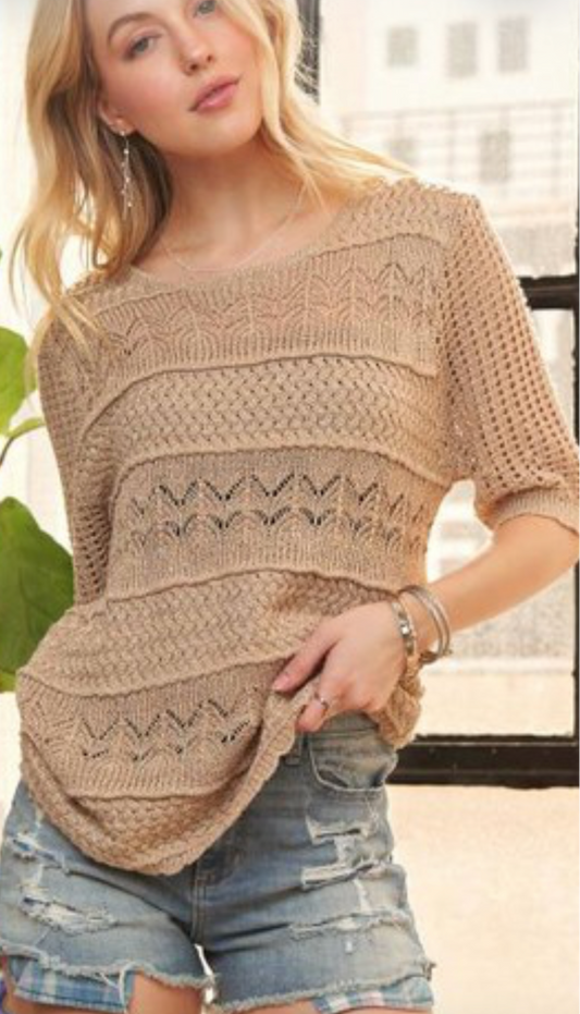 Never bored in beige sweater