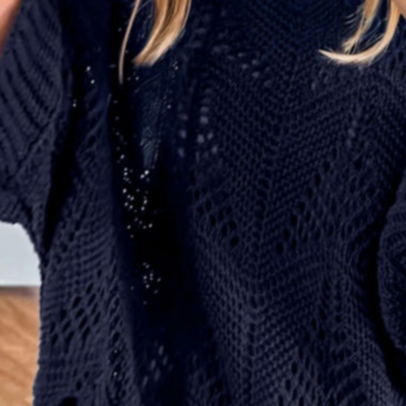 Never Blue Crochet Sweater