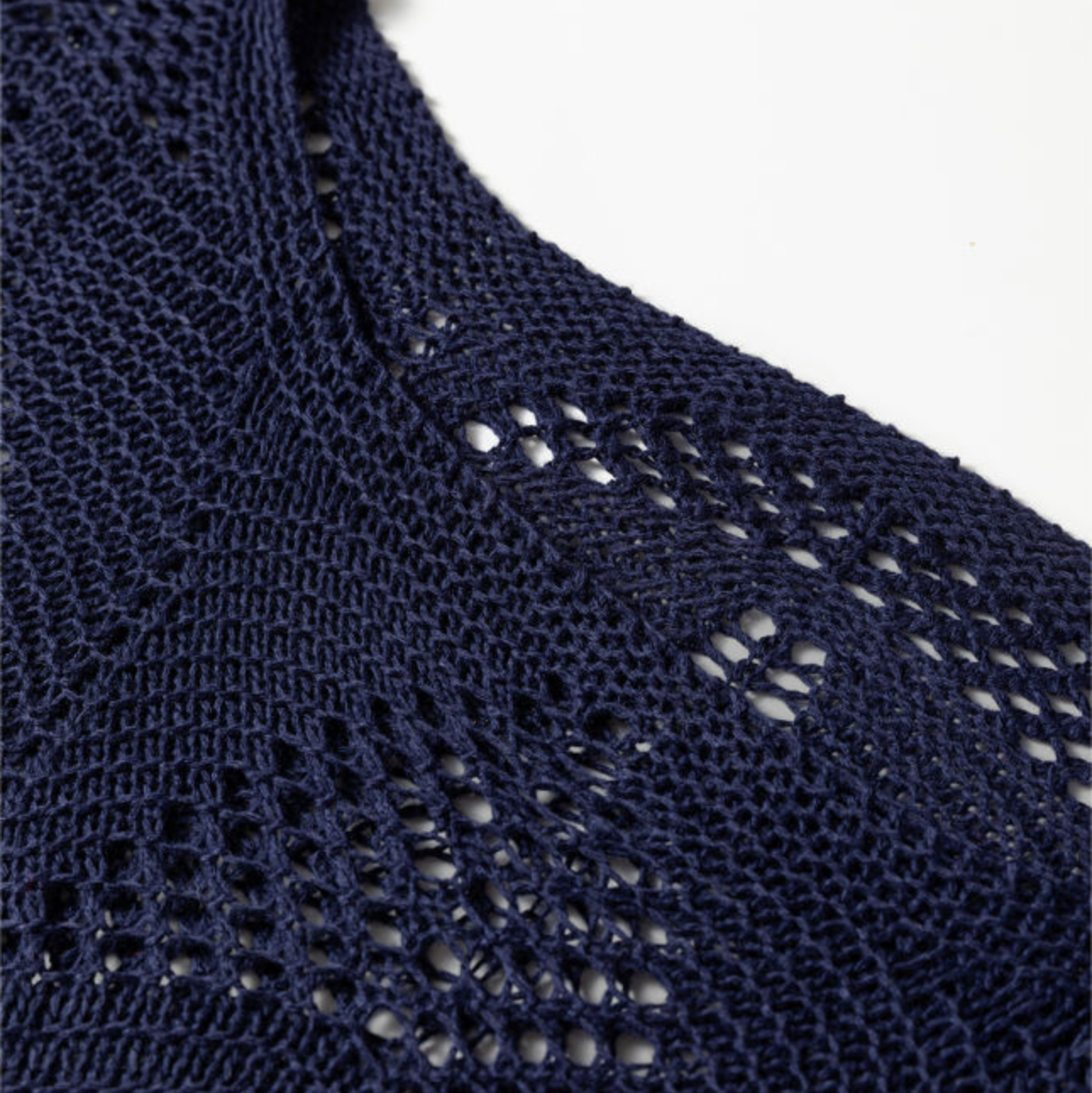 Never Blue Crochet Sweater