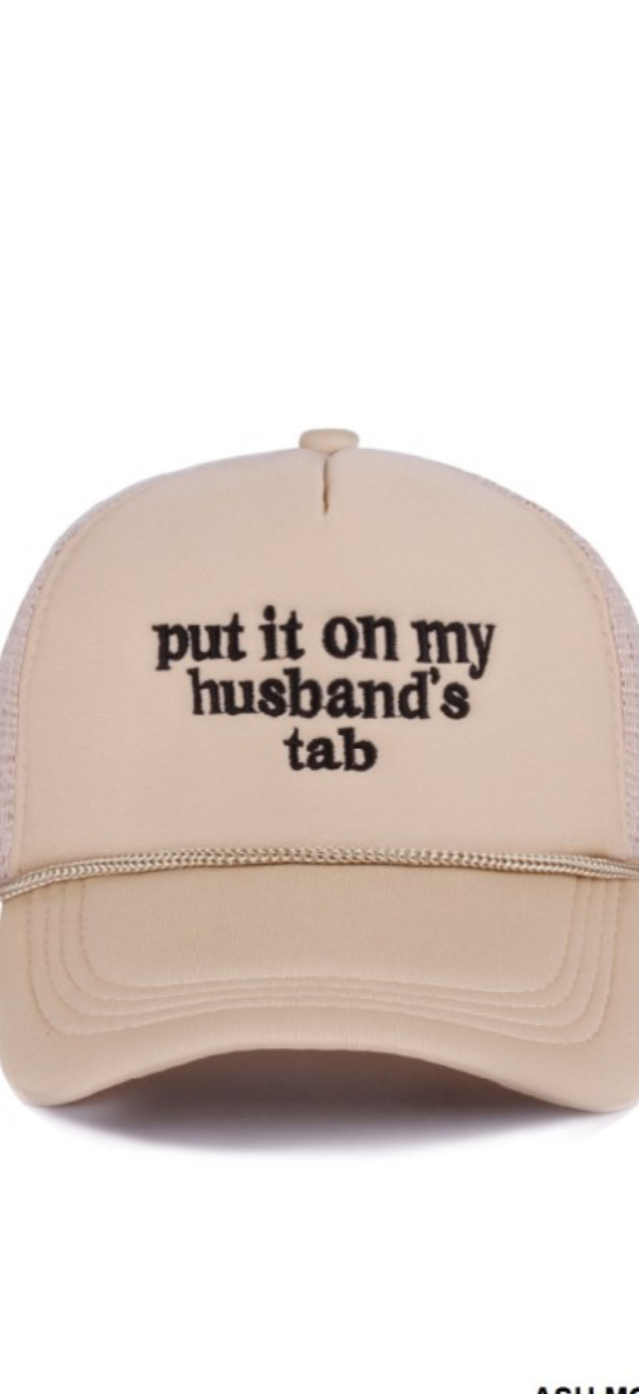 Put it on my husbands tab hat