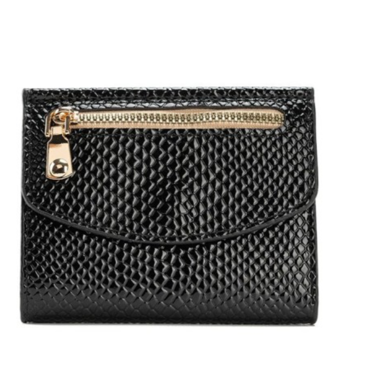 Crodile vegan leather trifold wallet