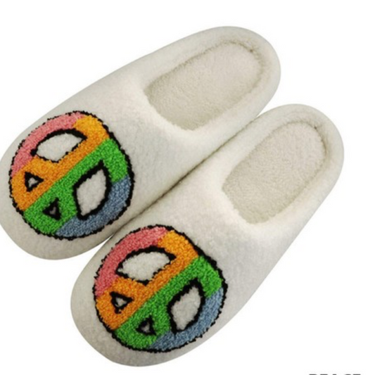 Smile and Peace slippers