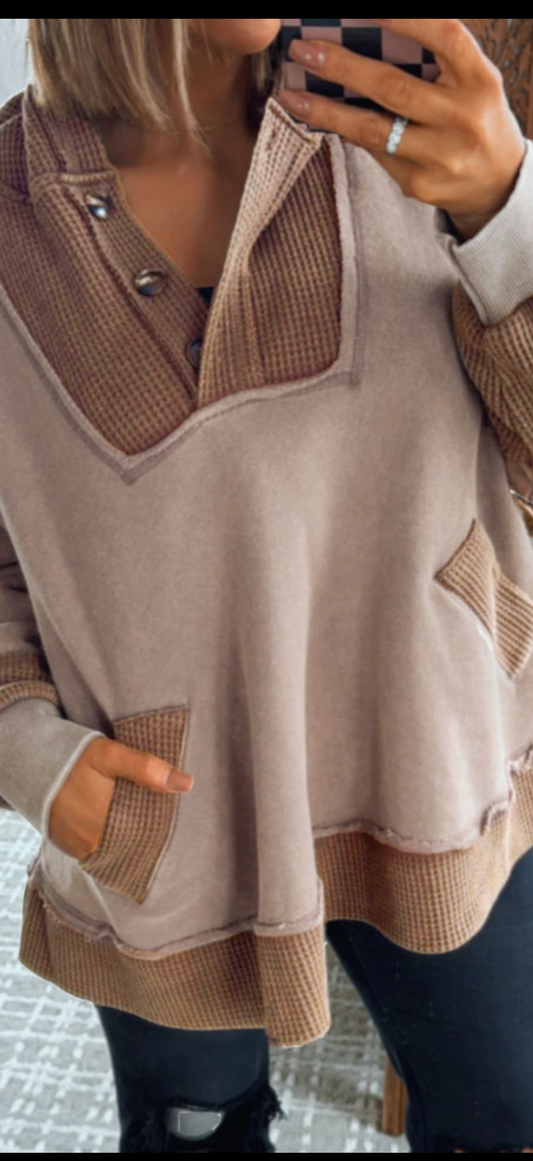 Fashionably waffle knit